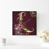 個人用設定モノグラムL壁時計 スクエア壁時計 (ホーム)