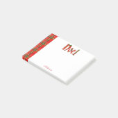 個人用設定:「ノエル」 – クリスマスタータンチェックタイポグラフィ ポストイット (アングル)