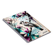 個人用設定：小さな茶色の鳥 | ノートブックのジャーナル ノートブック (右側)