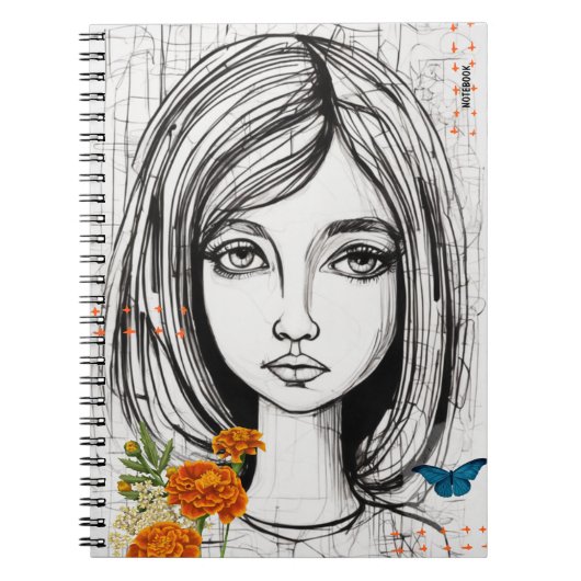 個人用設定：手書きポートレート | ノートブック (正面)