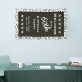 個人用設定：私の60歳の誕生日パーティーへようこそ 横断幕 (トレードショー)