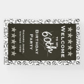 個人用設定：私の60歳の誕生日パーティーへようこそ 横断幕 (横)