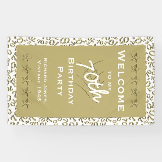 個人用設定：第70回誕生日パーティーホワイトへようこそ 横断幕 (横)