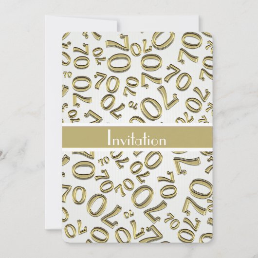 個人用設定：第70回金ゴールド白人誕生パーティー 招待状 (正面)