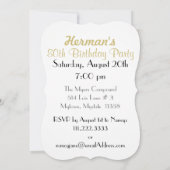 個人用設定:第80回金ゴールド·黒人誕生パーティー 招待状 (裏面)