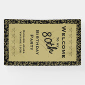 個人用設定：80歳の誕生日パーティーへようこそ 横断幕 (横)