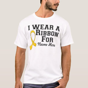 個人用設定I衣服の金ゴールドリボン Tシャツ