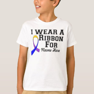 個人用設定I衣服a Marigold Blue Purple Ribbon Tシャツ