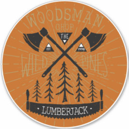 個人用設定Woodsman Lumberjack交差する軸松 シール