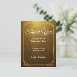 個人用金ゴールドパーティーに参加していただき、ありがとうございます ポストカード