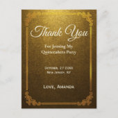 個人用金ゴールドパーティーに参加していただき、ありがとうございます ポストカード (正面)