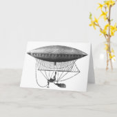 個人用飛行船の水平 カード (黄色い花)