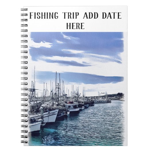 個人用魚釣りトリップスパイラルフォトノートブック ノートブック (正面)