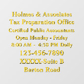 個人用 汎用ビジネス 詳細 ブラック ゴールド ウィンドウサイン (シート)