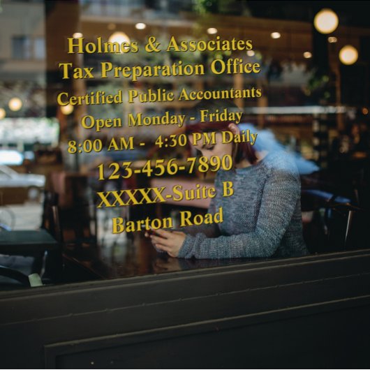 個人用 汎用ビジネス 詳細 ブラック ゴールド ウィンドウサイン