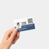 個人用 現代の写真付きID QRコード バッジ (手持ち)