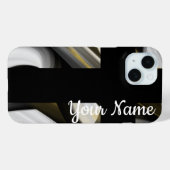 個人用iPhoneケースのトレンド抽象芸術白黒 Case-Mate iPhoneケース (裏面 (横))