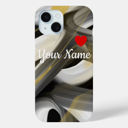 個人用iPhoneケースのトレンド抽象芸術白黒 Case-Mate iPhoneケース (裏面)