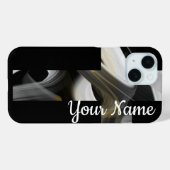 個人用iPhoneケースのトレンド抽象芸術白黒 Case-Mate iPhoneケース (裏面 (横))