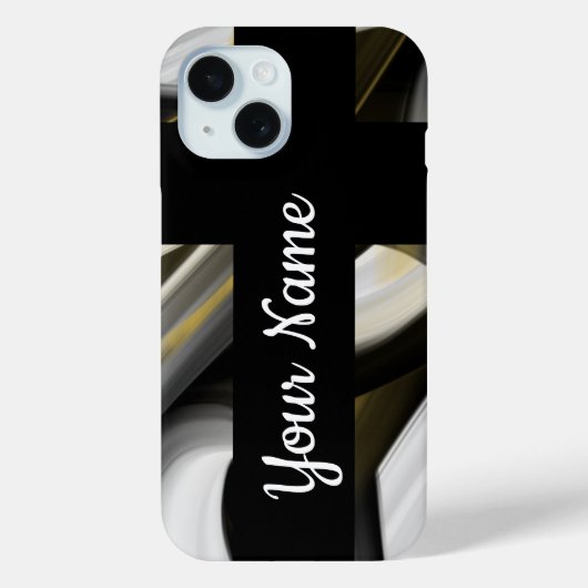 個人用iPhoneケースのトレンド抽象芸術白黒 Case-Mate iPhoneケース (裏面)