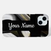 個人用iPhoneケースのトレンド抽象芸術白黒 Case-Mate iPhoneケース (裏面 (横))