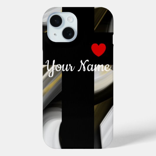 個人用iPhoneケースのトレンド抽象芸術白黒 Case-Mate iPhoneケース (裏面)