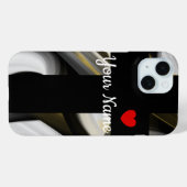 個人用iPhoneケースのトレンド抽象芸術白黒 Case-Mate iPhoneケース (裏面 (横))