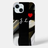 個人用iPhoneケースのトレンド抽象芸術白黒 Case-Mate iPhoneケース (裏面)