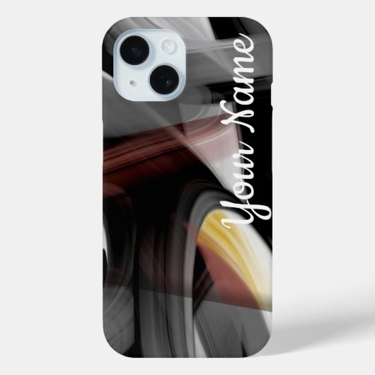 個人用iPhoneケーストレンド抽象芸術ブラックパウダー Case-Mate iPhoneケース (裏面)