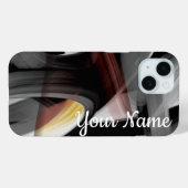 個人用iPhoneケーストレンド抽象芸術ブラックパウダー Case-Mate iPhoneケース (裏面 (横))