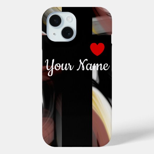 個人用iPhoneケーストレンド抽象芸術ブラックパウダー Case-Mate iPhoneケース (裏面)