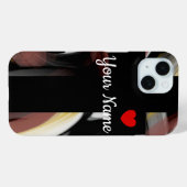 個人用iPhoneケーストレンド抽象芸術ブラックパウダー Case-Mate iPhoneケース (裏面 (横))