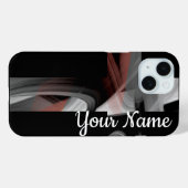 個人用iPhoneケーストレンド抽象芸術ブラックパウダー Case-Mate iPhoneケース (裏面 (横))