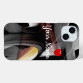 個人用iPhoneケーストレンド抽象芸術ブラックパウダー Case-Mate iPhoneケース (裏面 (横))