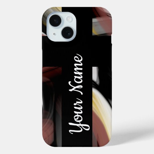 個人用iPhoneケーストレンド抽象芸術ブラックパウダー Case-Mate iPhoneケース (裏面)