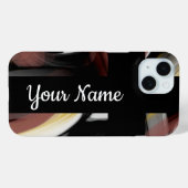 個人用iPhoneケーストレンド抽象芸術ブラックパウダー Case-Mate iPhoneケース (裏面 (横))