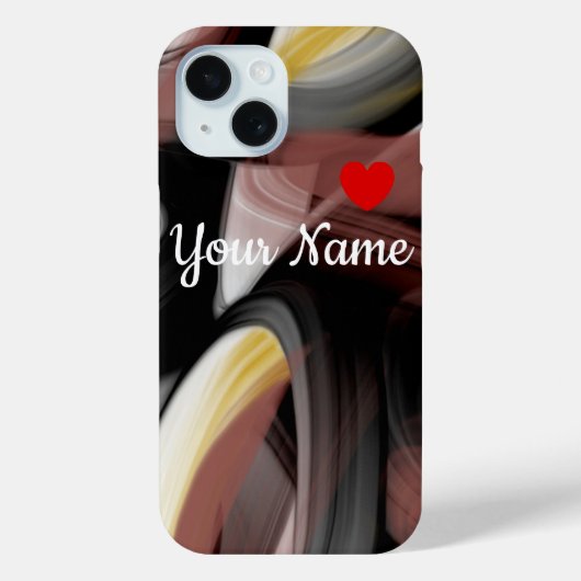 個人用iPhoneケーストレンド抽象芸術ブラックパウダー Case-Mate iPhoneケース (裏面)