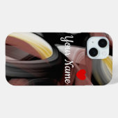 個人用iPhoneケーストレンド抽象芸術ブラックパウダー Case-Mate iPhoneケース (裏面 (横))