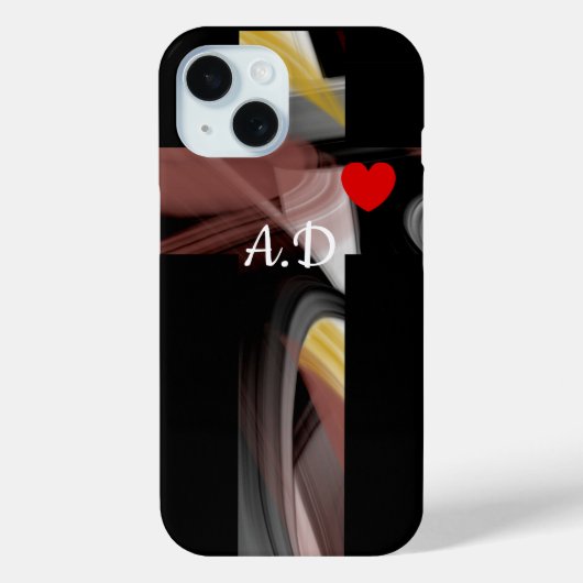 個人用iPhoneケーストレンド抽象芸術ブラックパウダー Case-Mate iPhoneケース (裏面)