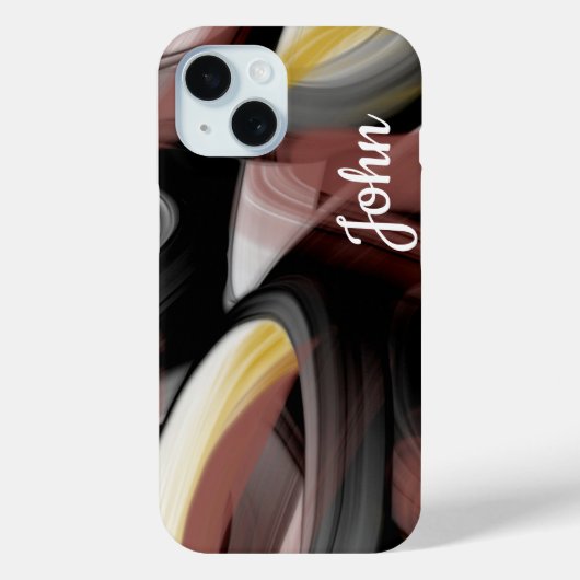 個人用iPhoneケーストレンド抽象芸術ブラックパウダー Case-Mate iPhoneケース (裏面)