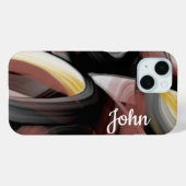 個人用iPhoneケーストレンド抽象芸術ブラックパウダー Case-Mate iPhoneケース (裏面 (横))