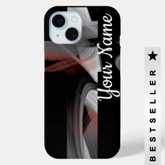 個人用iPhoneケーストレンド抽象芸術ブラックパウダー Case-Mate iPhoneケース