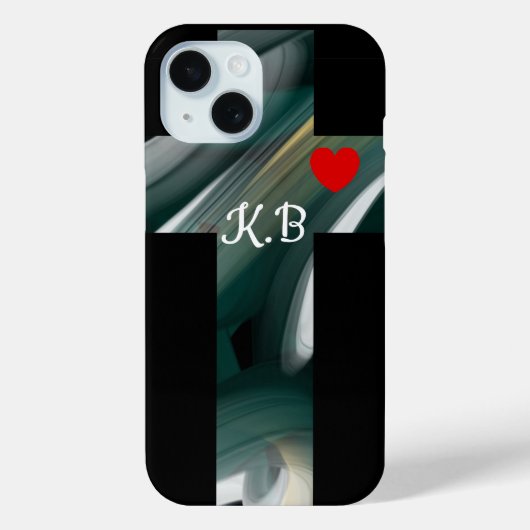 個人用iPhoneケーストレンド抽象芸術黒い緑 Case-Mate iPhoneケース (裏面)