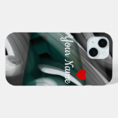 個人用iPhoneケーストレンド抽象芸術黒い緑 Case-Mate iPhoneケース (裏面 (横))