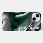 個人用iPhoneケーストレンド抽象芸術黒い緑 Case-Mate iPhoneケース (裏面 (横))