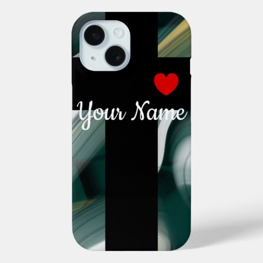 個人用iPhoneケーストレンド抽象芸術黒い緑 Case-Mate iPhoneケース (裏面)