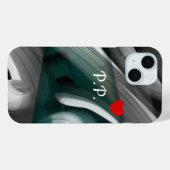 個人用iPhoneケーストレンド抽象芸術黒い緑 Case-Mate iPhoneケース (裏面 (横))