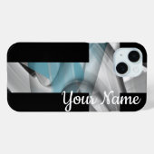 個人用iPhoneケース傾向抽象芸術ブルー海 Case-Mate iPhoneケース (裏面 (横))