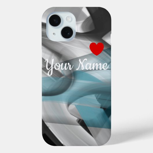 個人用iPhoneケース傾向抽象芸術ブルー海 Case-Mate iPhoneケース (裏面)