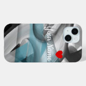 個人用iPhoneケース傾向抽象芸術ブルー海 Case-Mate iPhoneケース (裏面 (横))